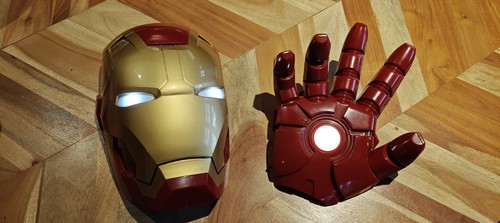 Iron man mask and hand - iron,