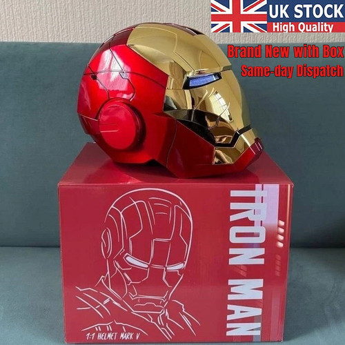 Autoking iron man mk5 helmet - iron,
