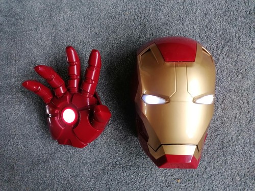 Iron man mask and hand - iron,